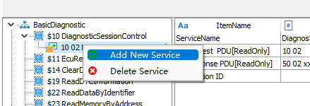 Базовая конфигурация диагностики TSMaster: BasicDiagnostic и CombinedService